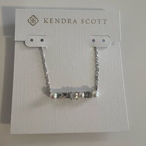 PROTO Kendra Scott Bar Necklace Rhodium in White Mix From Winter 2021